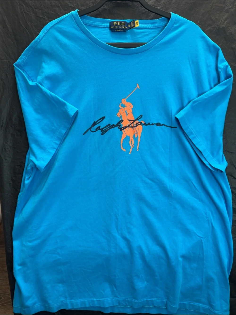 Polo by Ralph Lauren Turquoise Short Sleeve Polo Player Graphic Tee